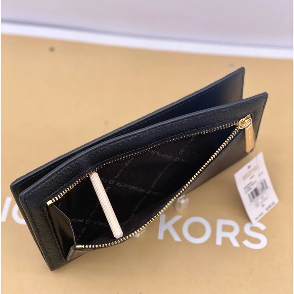 Michael Kors Reed Large Snap Bifold Wallet Black